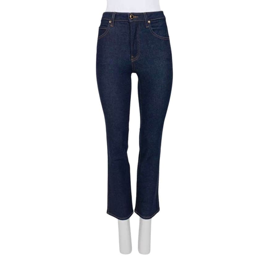 Khaite Khaite Dark Blue High-Waisted Jeans - Size S Pre-owned Blue Cotton Good condition - Front View