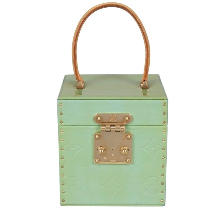 Louis Vuitton Louis Vuitton Bleecker Box Green Monogram Vernis Handbag Pre-owned Green Leather Good condition - Front View