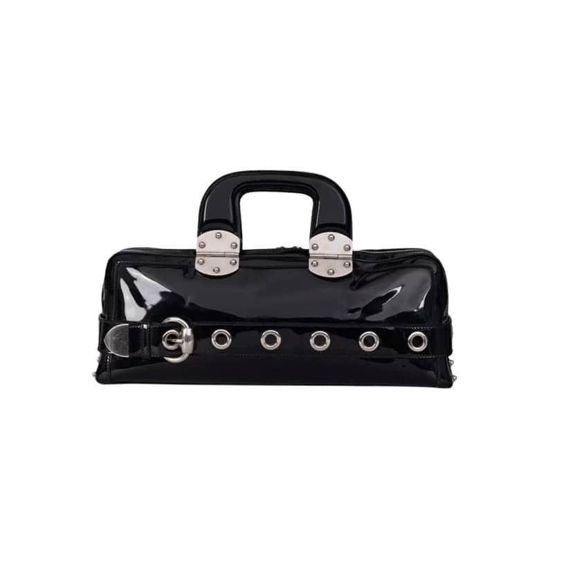 Gucci Gucci Romy Boston Black Leather Handbag Pre-owned Black Leather Good condition - Front View