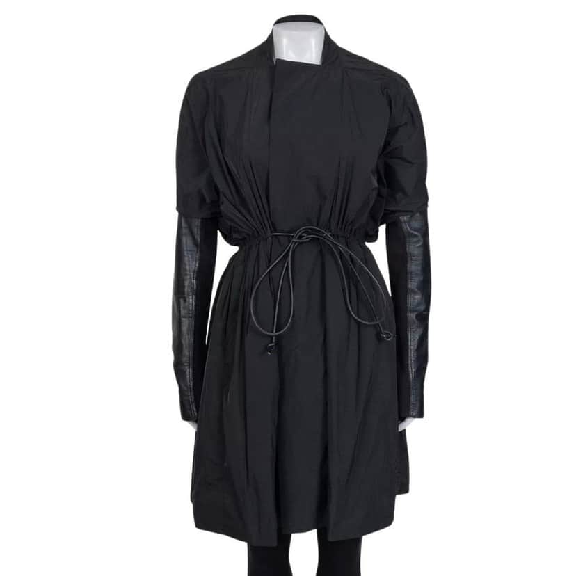 Rick Owens Rick Owens Black Fitted Trench Coat Sz. IT42 M Pre-owned Black Good condition - Front View