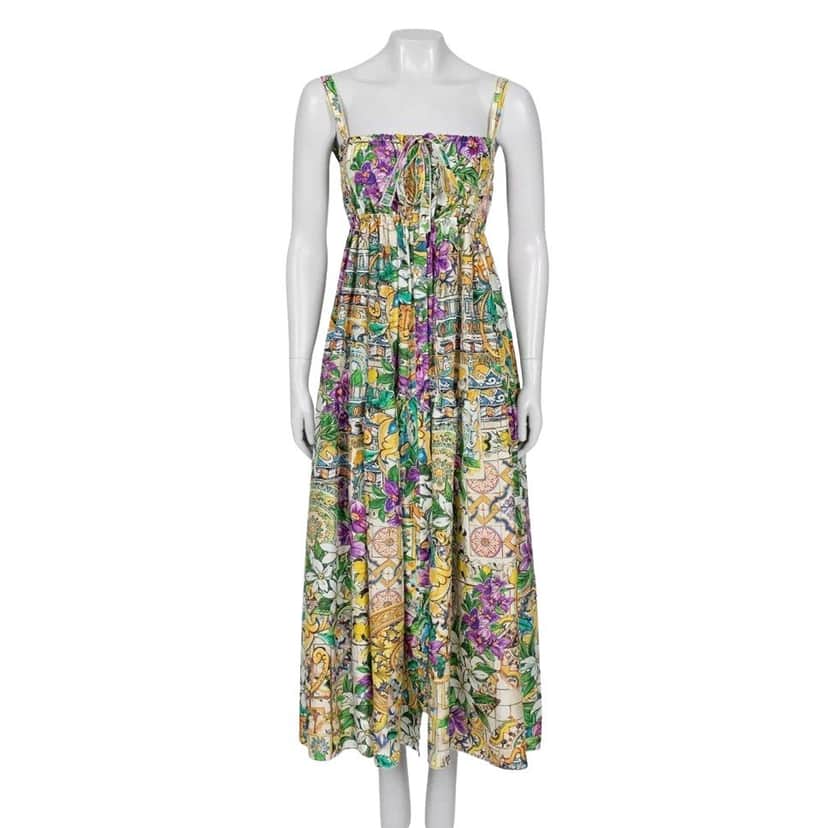 Dolce & Gabbana Dolce & Gabbana Vibrant Floral Silk Dress IT38/XS Pre-owned Other Silk Good condition - Front View