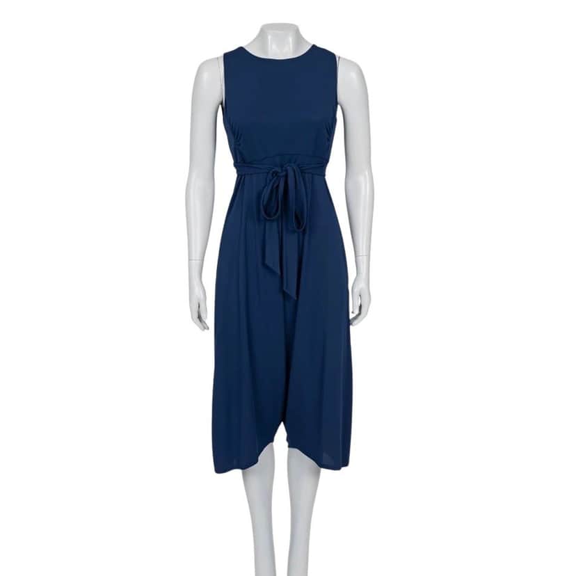 Saint Laurent Saint Laurent Blue Tie-Waist Jumpsuit Sz. M/EU38 Pre-owned Blue Good condition - Front View