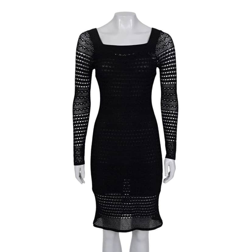 Tom Ford Tom Ford Black Knitted Dress - Size S Pre-owned Black Good condition - Front View