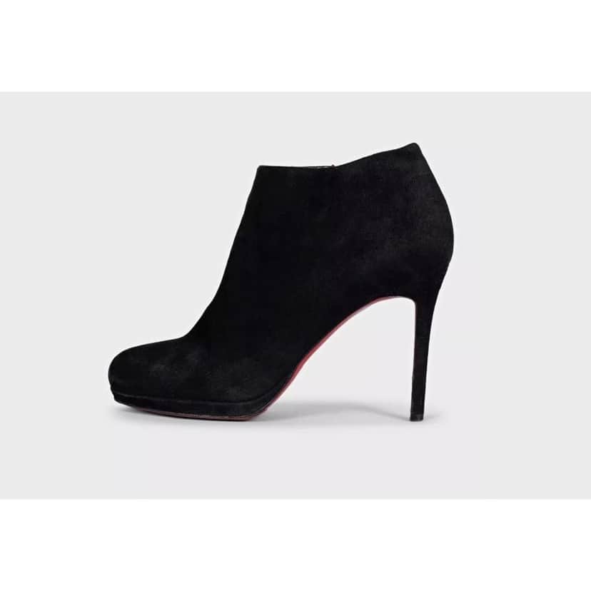 Christian Louboutin Christian Louboutin Black Suede Ankle Boots Size 38 Pre-owned Black Suede Good condition - Front View