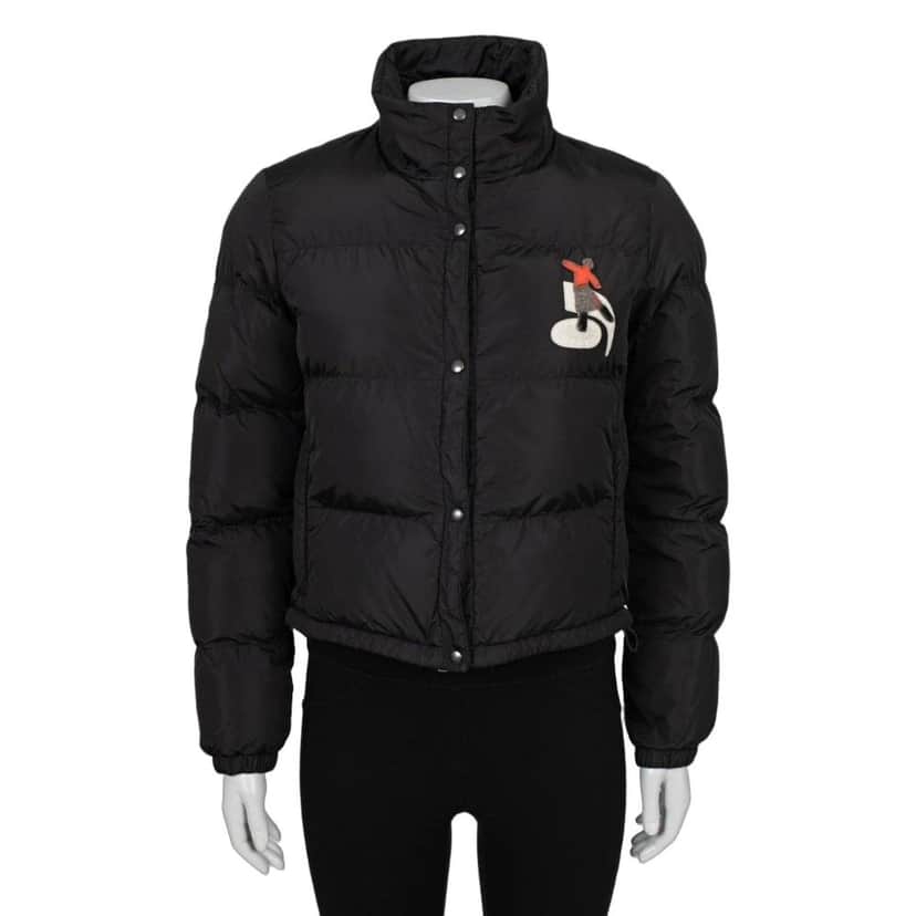 Prada Prada Black Ski Jacket with Patches M / IT42 pre-owned Black Good condition - Front View