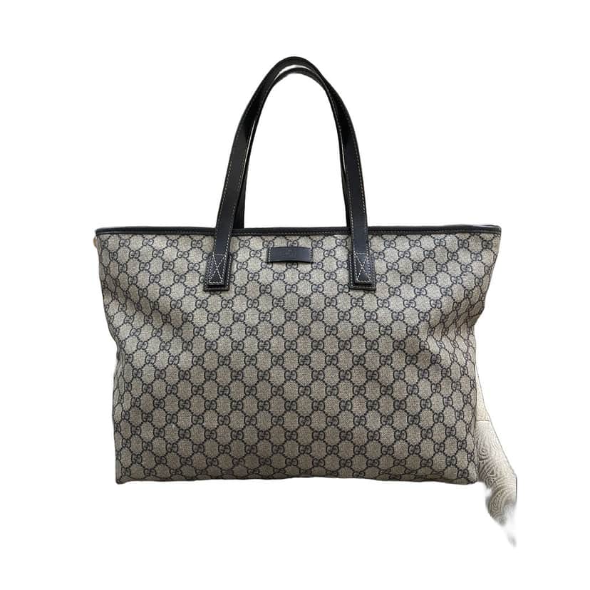 Gucci GG SUPREME TOTE BAG Blue Canvas Good condition - Front View