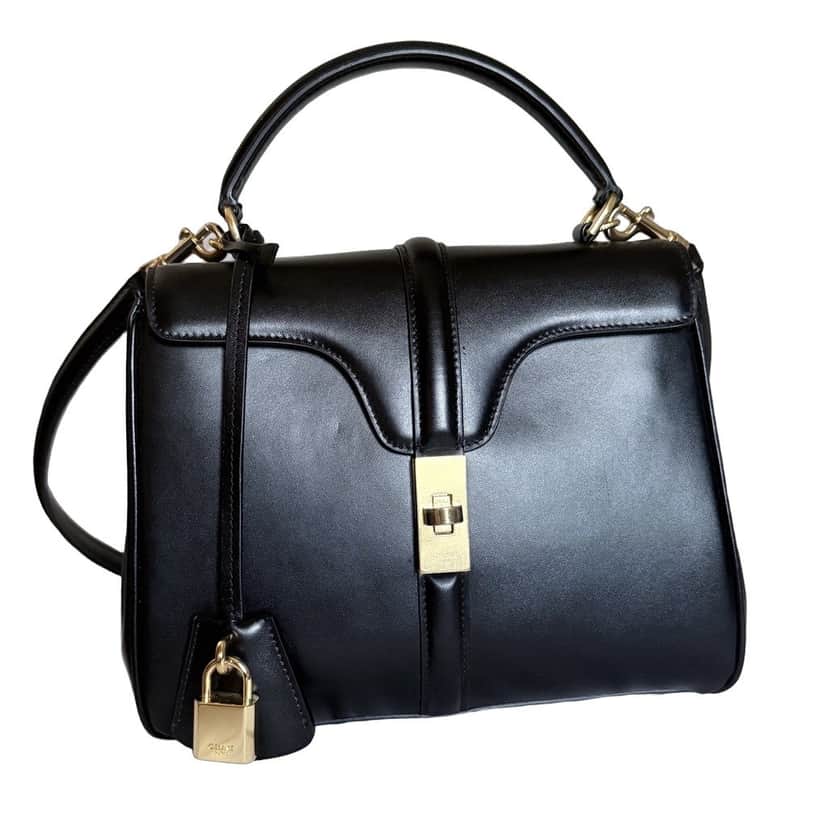 Celine Sac 16 Black Leather Very good condition - Front View