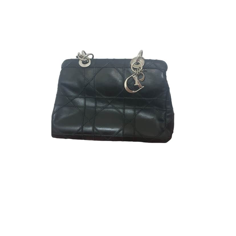 Christian Dior Dior Black Cannage Black Leather Very good condition - Front View