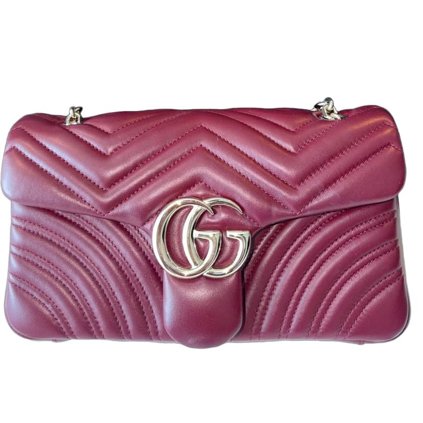 Gucci GG Marmont Burgundy Leather Never worn, with tag - Front View
