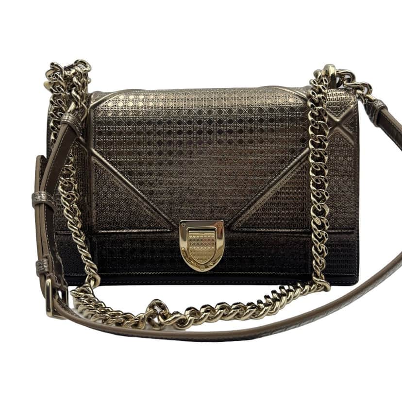 Dior Diorama Gold Leather Very good condition - Front View