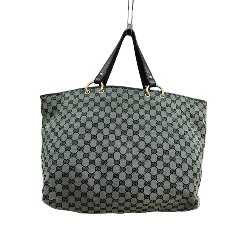 Gucci GG Green Cloth Tote Green Canvas Good condition - Front View