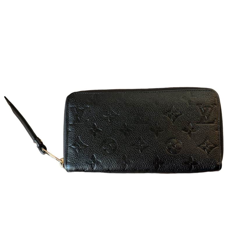 Louis Vuitton Monogram Empreinte Zippy Wallet Black Good condition - Front View