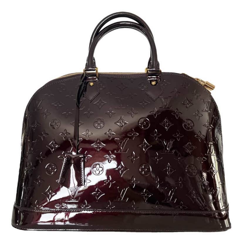 Louis Vuitton Alma Burgundy Leather Gold Never worn - Front View
