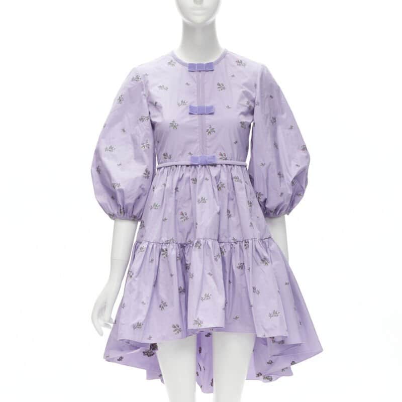 RED VALENTINO GARAVANI Purple Bow Dress Purple Polyester Never worn - Front View