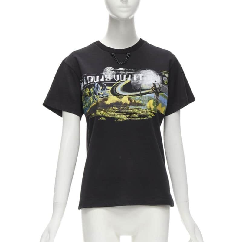 Louis Vuitton Graphic Chain Tee Black Cotton Never worn - Front View