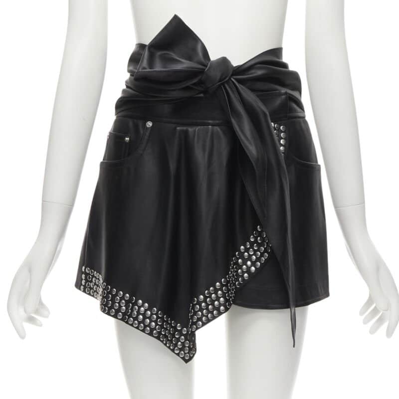 Alexander Wang Studded Wrap Shorts Black Polyester Never worn - Front View