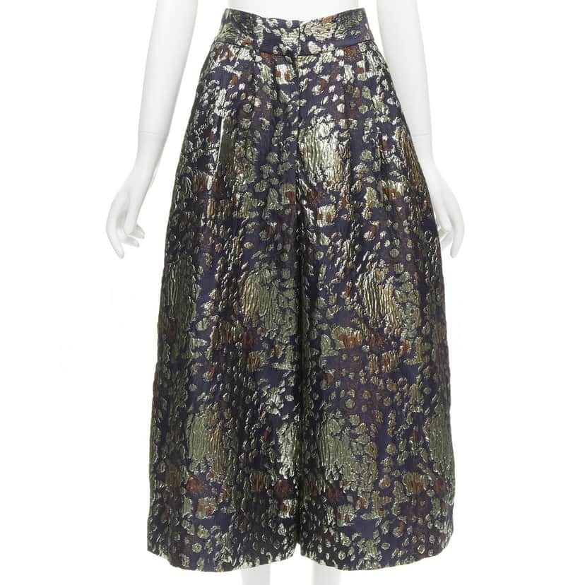 BY MALENE BIRGER Gold Brocade Culottes Gold Polyester Never worn - Front View