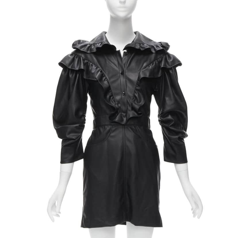 PHILOSOPHY DI ALBERTA FERRETTI Victorian Ruffle Dress Black Polyester Very good condition - Front View