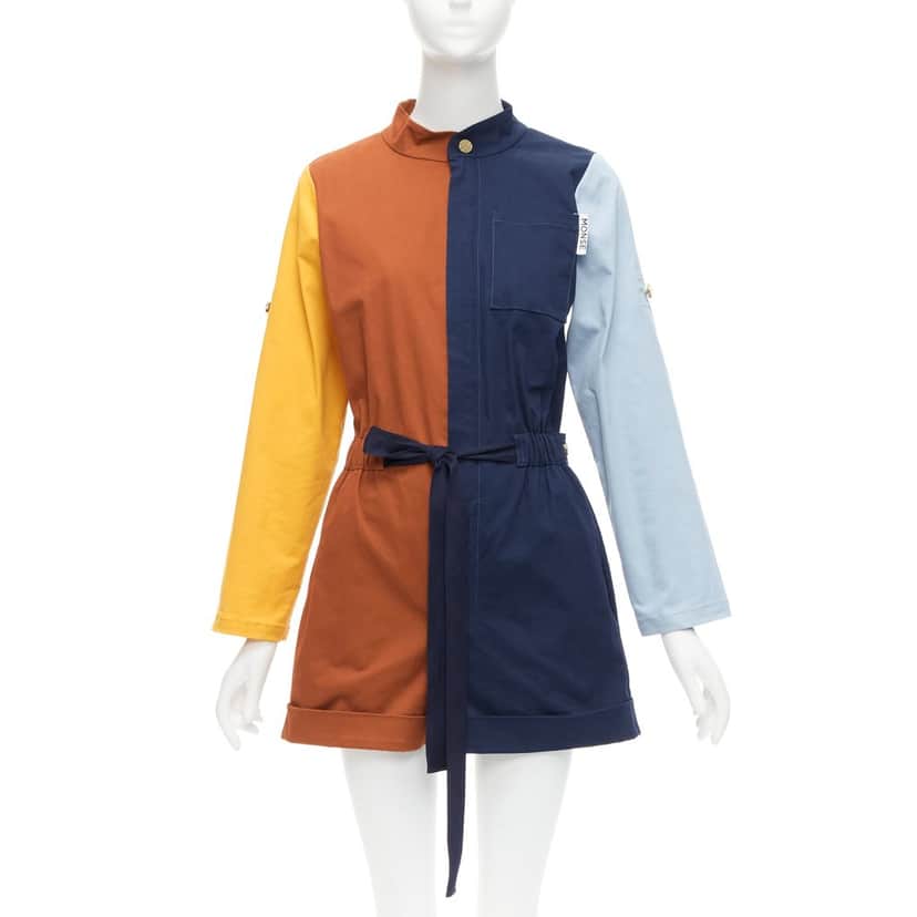 Monse Camo Belted Romper Yellow Cotton Very good condition - Front View