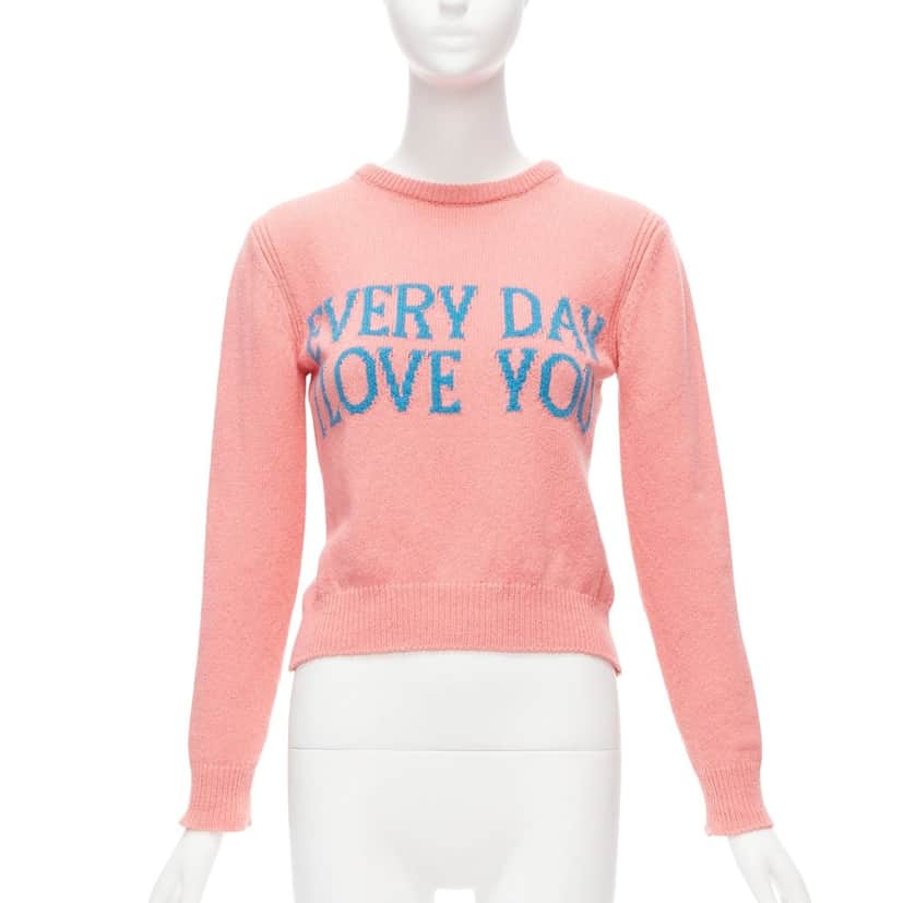 Alberta Ferretti Love Cashmere Sweater Pink Cashmere Never worn - Front View