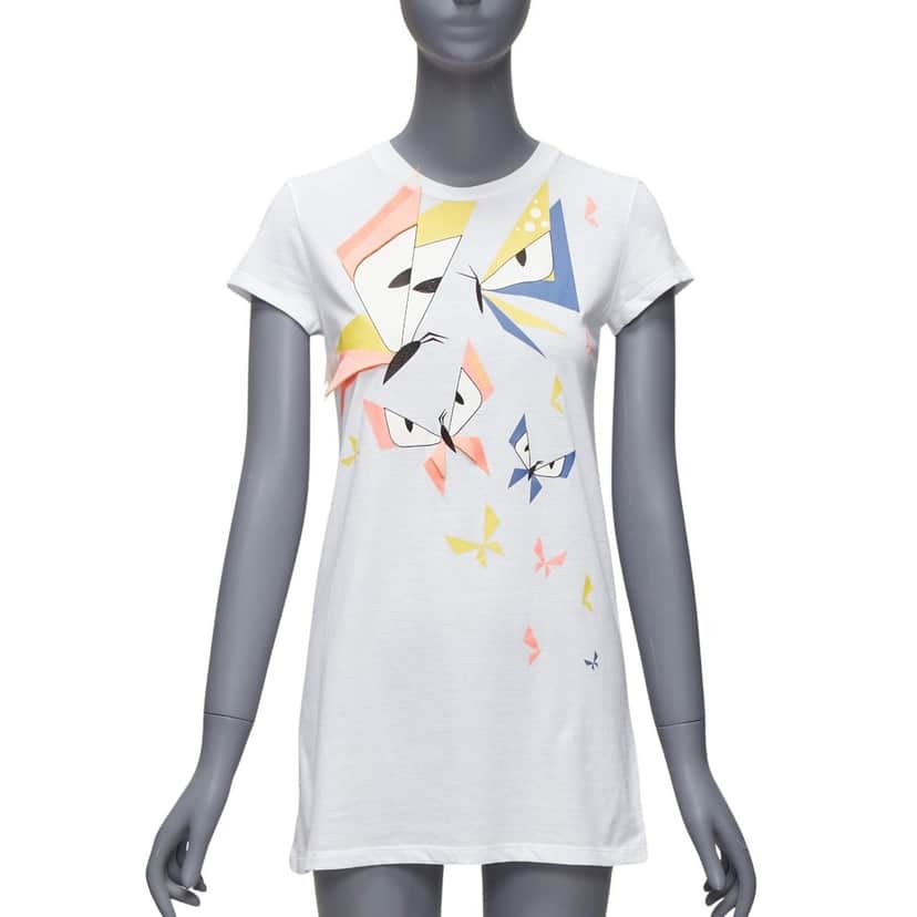 Fendi Monster Applique Shirt White Cotton Never worn - Front View