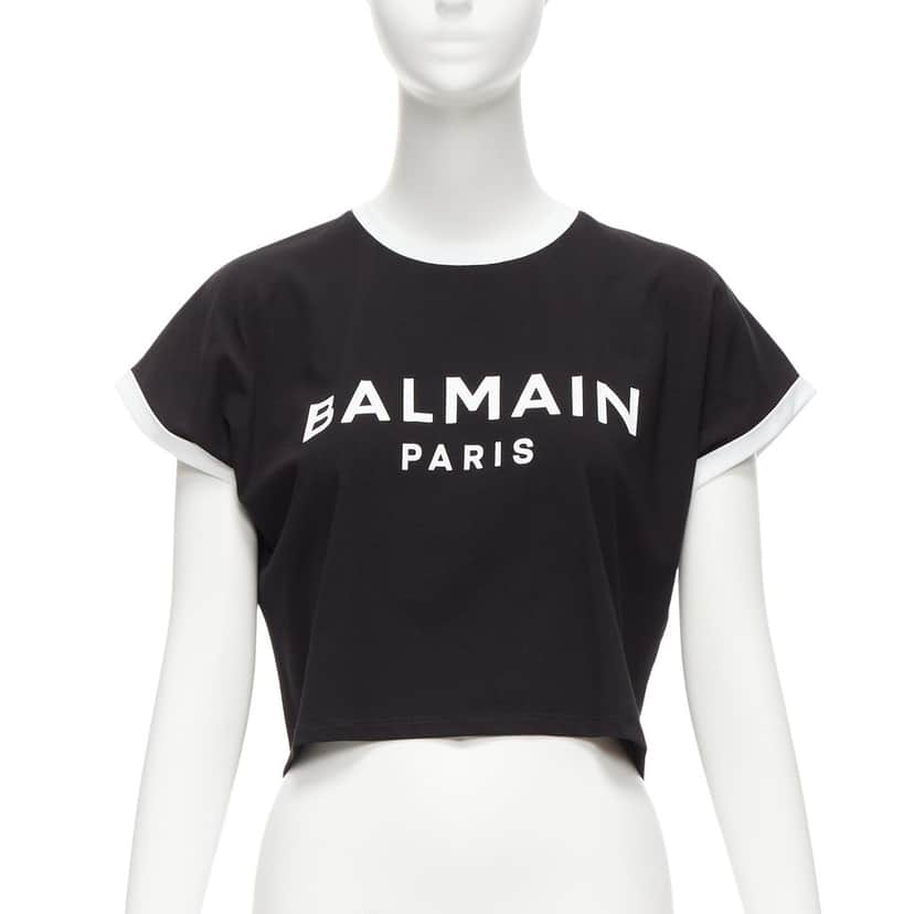 Balmain Logo Cap Shirt Black Cotton Never worn - Front View