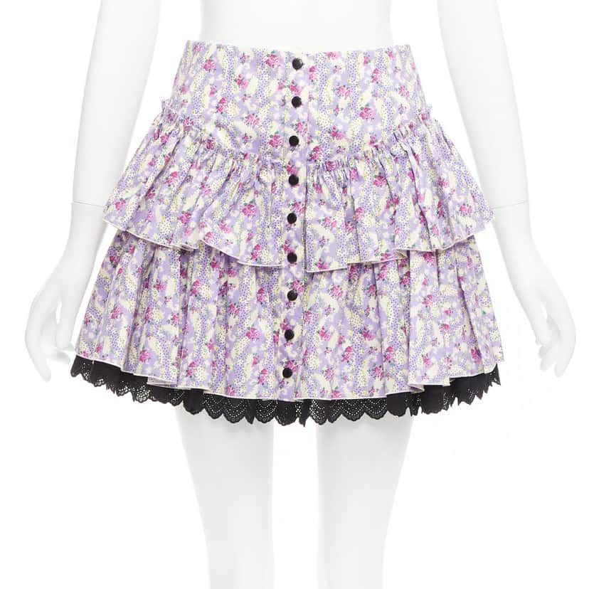 Marc Jacobs The Mini Prairie Skirt Purple Cotton Never worn - Front View