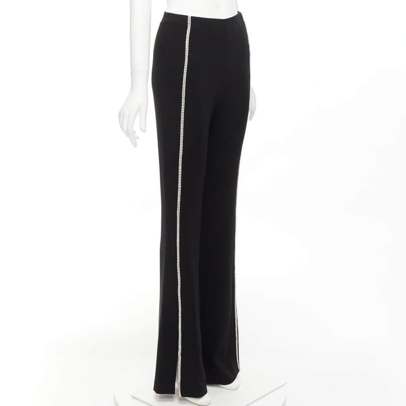 Cinq a Sept Crystal Trim Pants Black Never worn - Front View