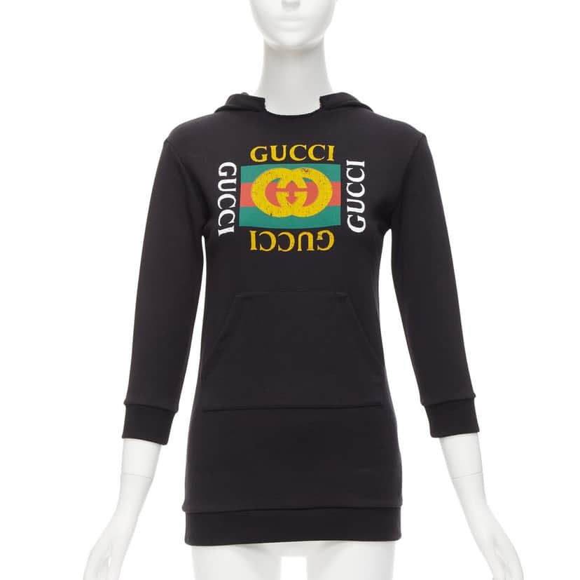 Gucci Kids Box Hoodie Yellow Cotton Never worn - Front View