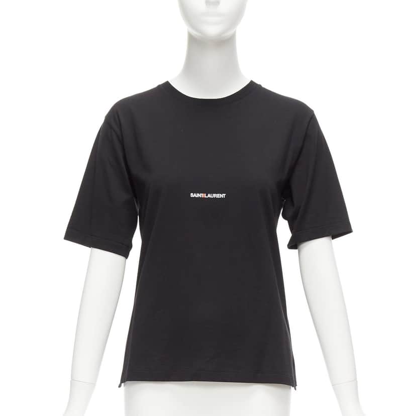 Saint Laurent Box Logo Shirt Black Cotton Never worn - Front View
