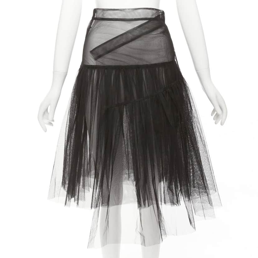 Shushu Tong Tulle High Low Skirt Black Polyester Never worn - Front View
