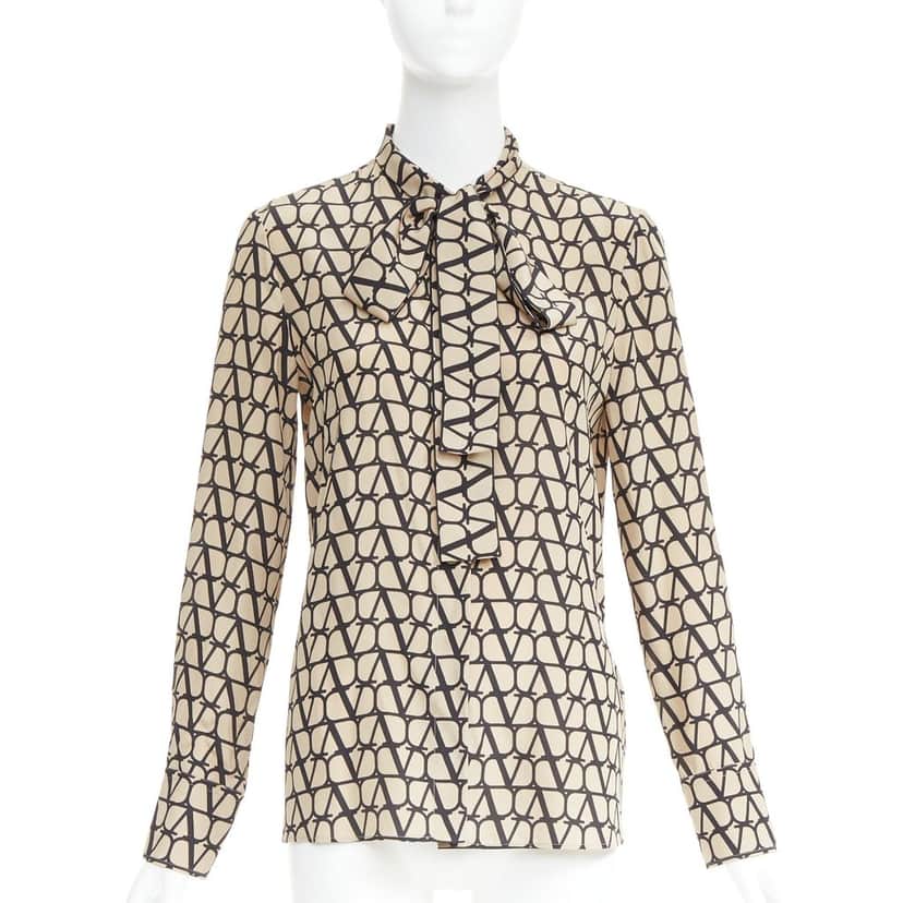 VALENTINO GARAVANI Product Beige Silk Very good condition - Front View