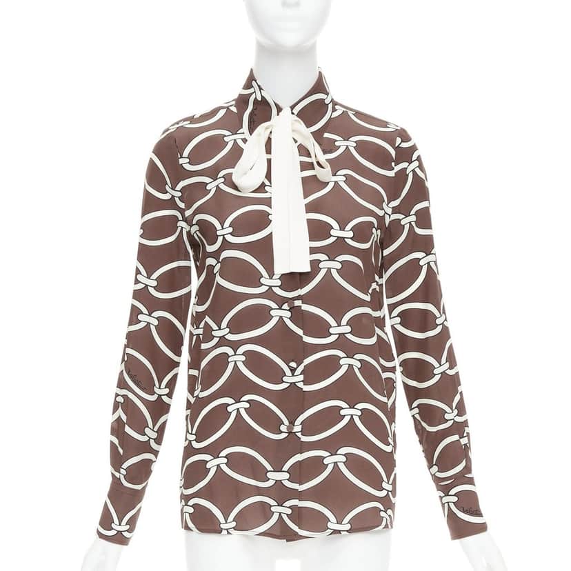 VALENTINO GARAVANI Product Brown Silk Very good condition - Front View