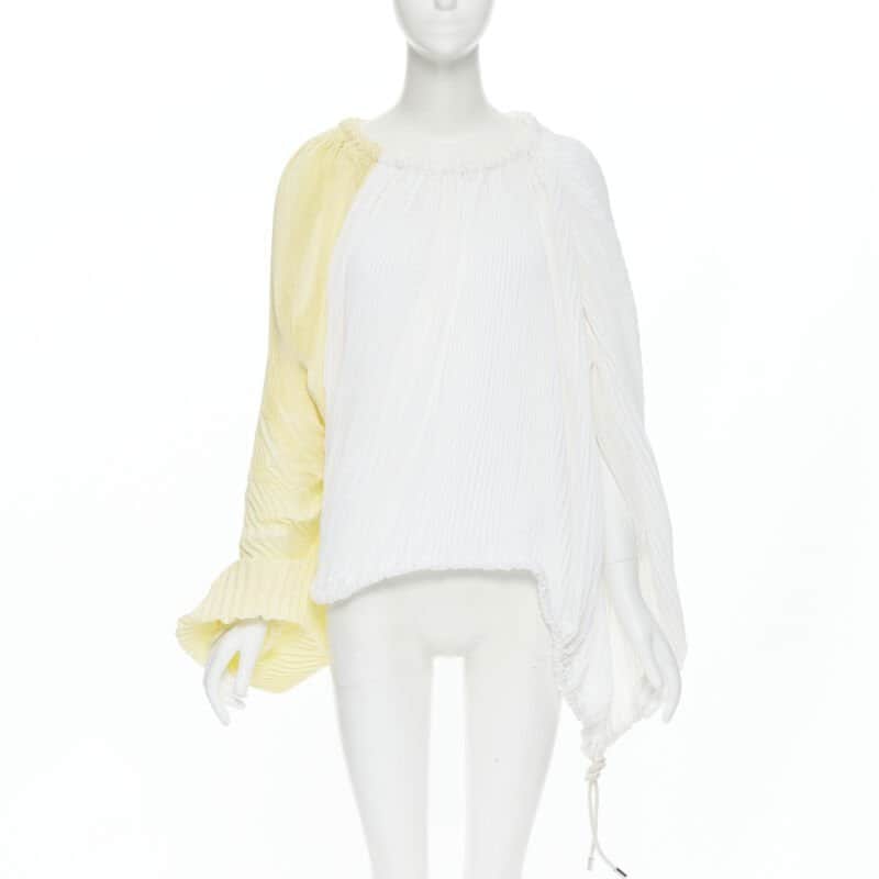 Marni Knife Pleat Top Yellow Polyester Very good condition - Front View