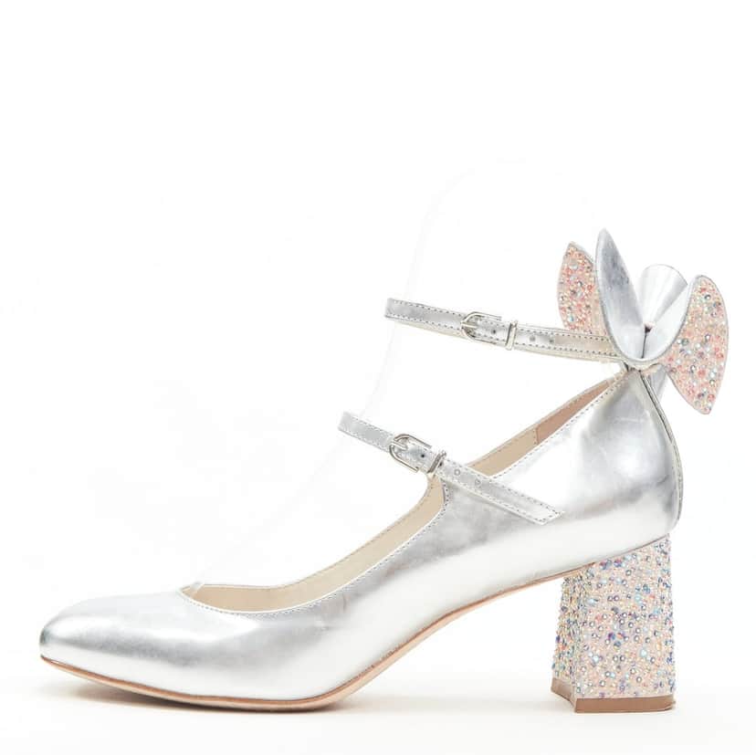 Sophia Webster Silver Butterfly Heels Silver Leather Fair condition - Front View