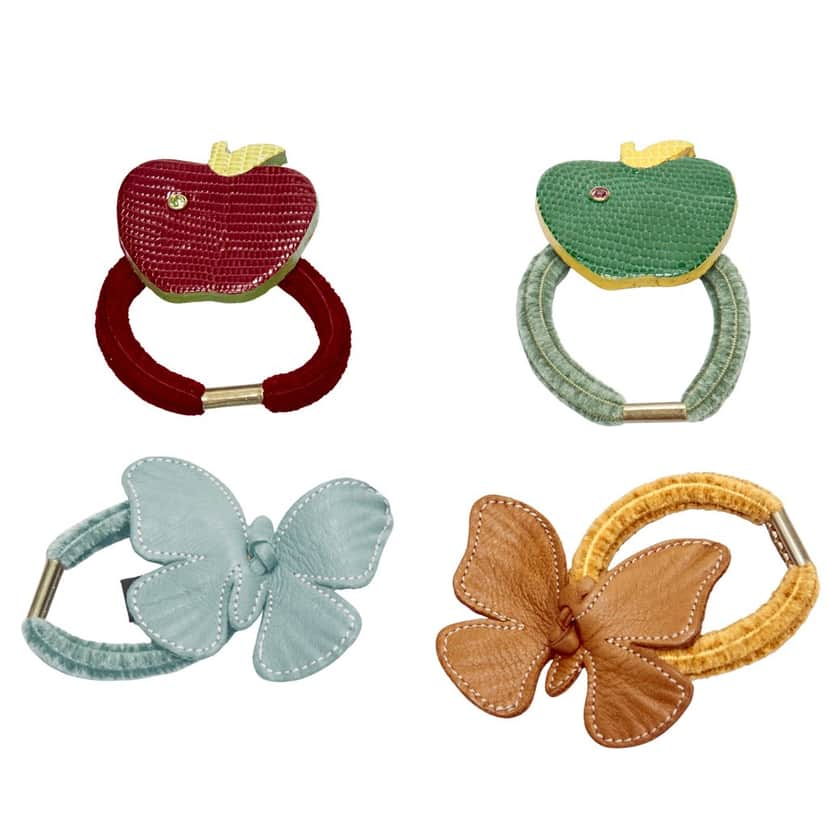 NON SIGNE / UNSIGNED Apple Butterfly Tie MultiColor Leather Very good condition - Front View