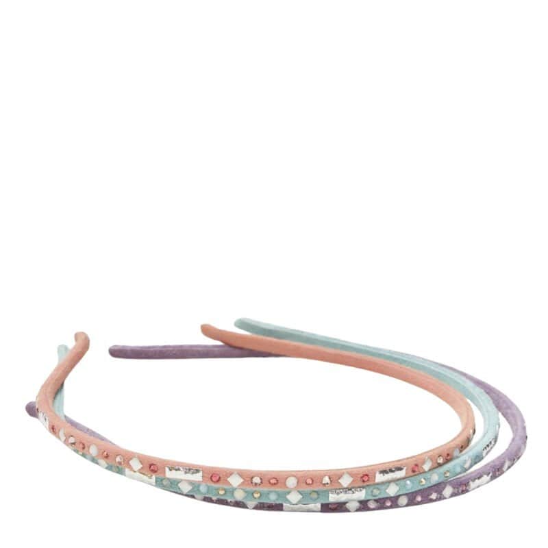 NON SIGNE / UNSIGNED Suede Crystal Band Red Suede Never worn - Front View