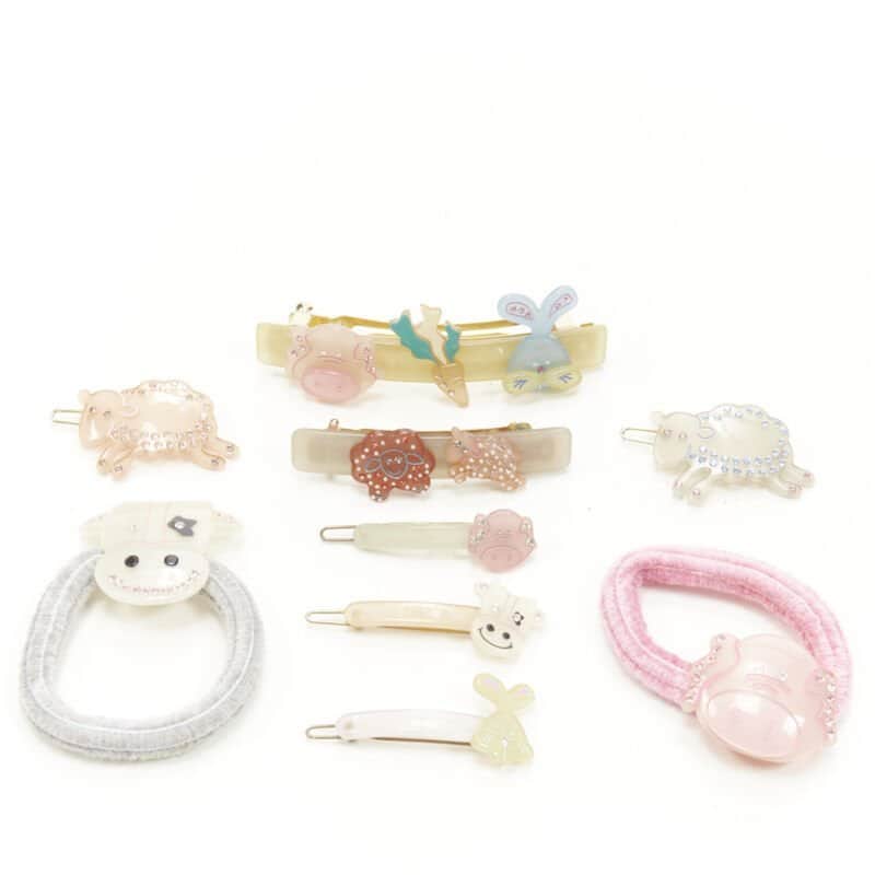 NON SIGNE / UNSIGNED Farm Hair Clips Other Plastic Very good condition - Front View