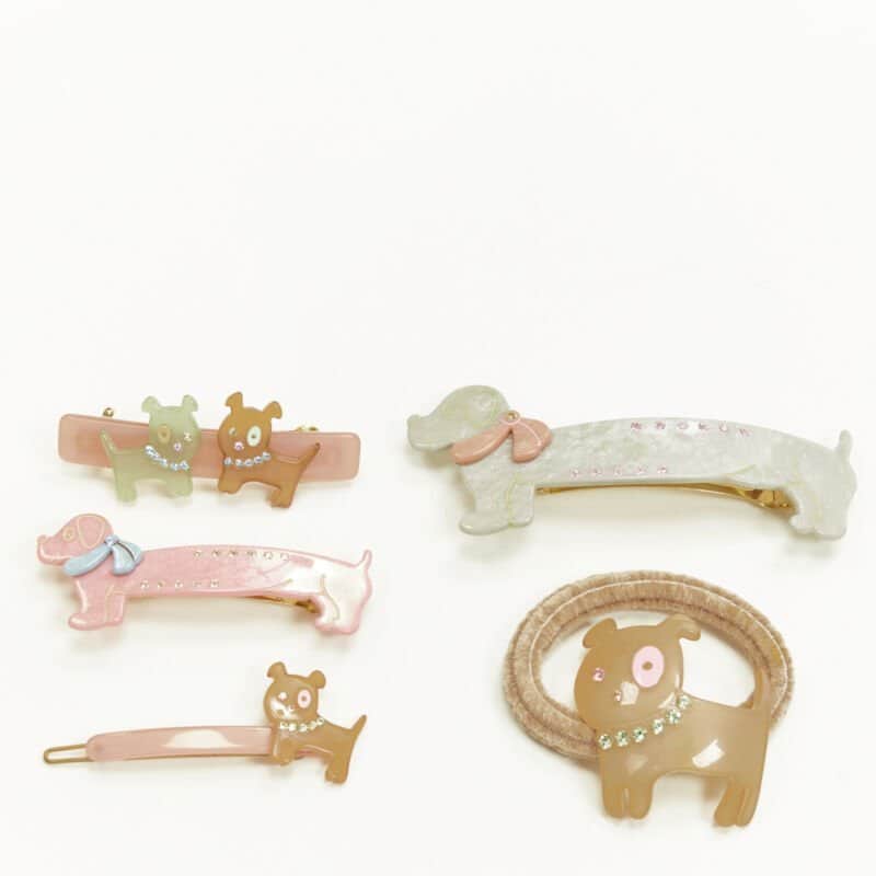 NON SIGNE / UNSIGNED Dog Hair Clips MultiColor Plastic Never worn - Front View