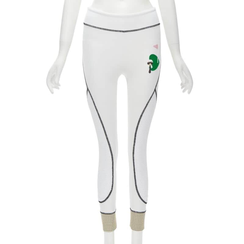 Fendi Mesh Insert Leggings White Polyester Very good condition - Front View