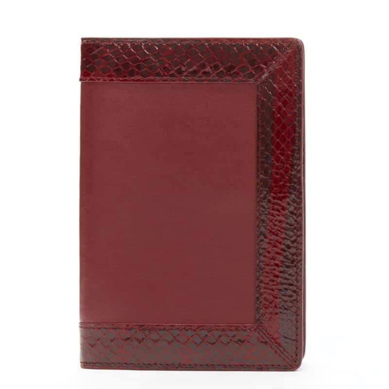 OTHER BRAND Leather Passport Holder Red Leather Never worn - Front View