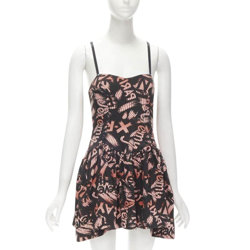 Jeremy Scott X-ray Mini Dress Orange Cotton Very good condition - Front View