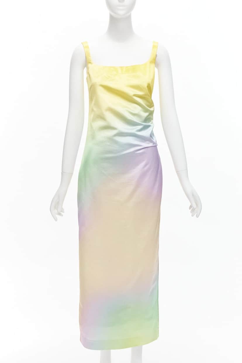 Meryll Rogge Rainbow Ombre Dress MultiColor Cotton Never worn - Front View