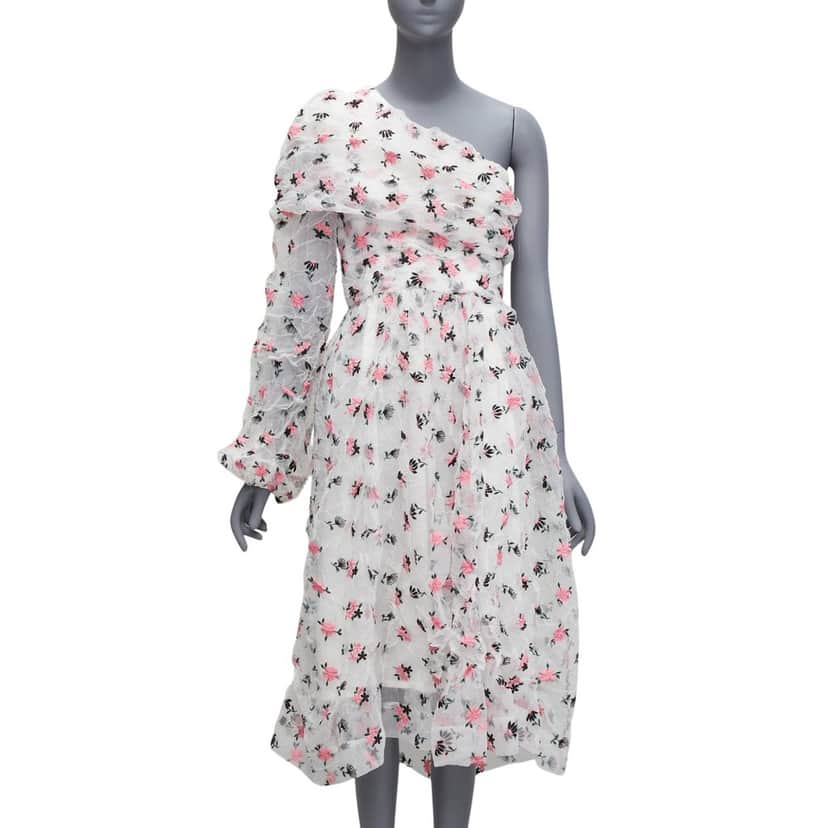Anais Jourden Floral Embroidery Dress White Polyester Very good condition - Front View