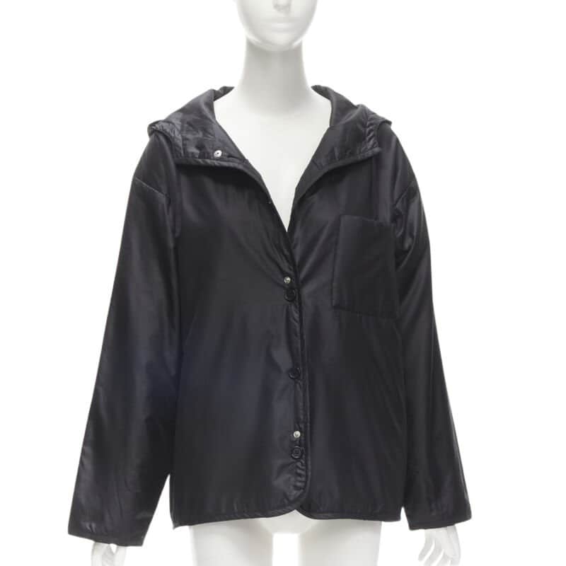 Helmut Lang Black Pocketed Armhole Jacket Black Polyester Good condition - Front View