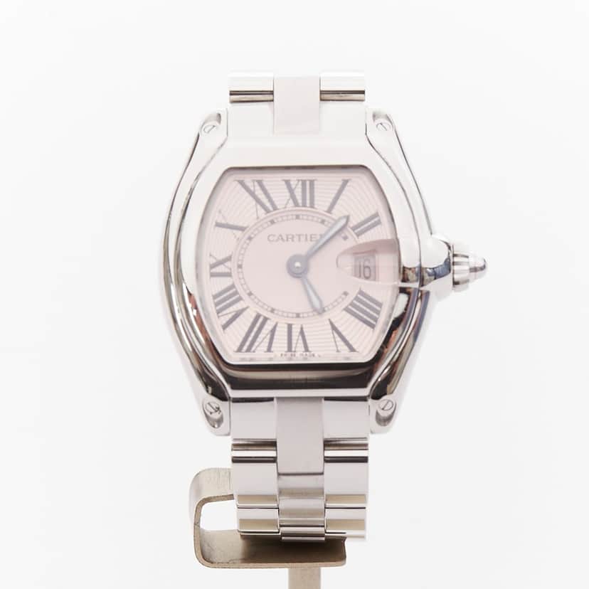 Cartier Roadster W62017V3 Pink Stainless steel Good condition - Front View