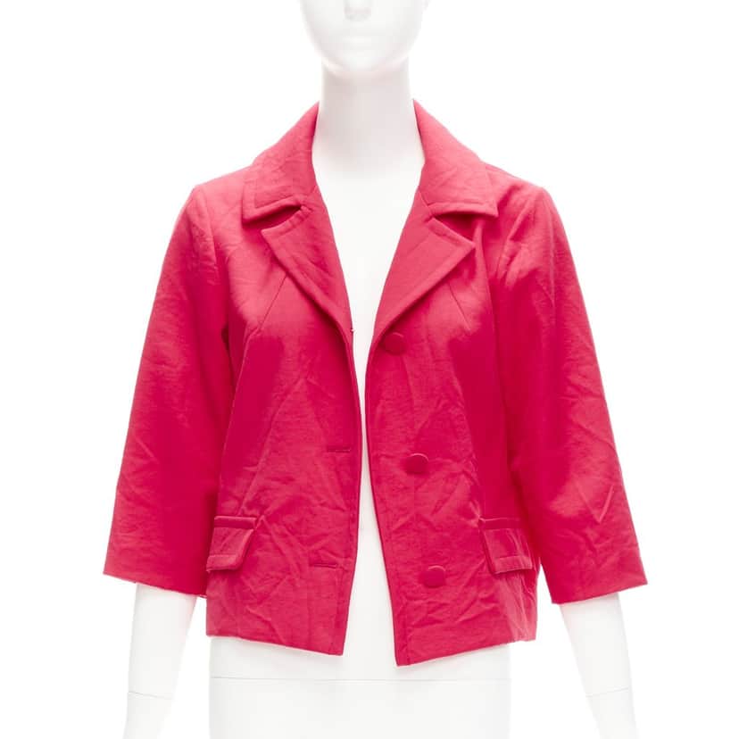 Marni Zip Biker Jacket Red Polyester Never worn - Front View