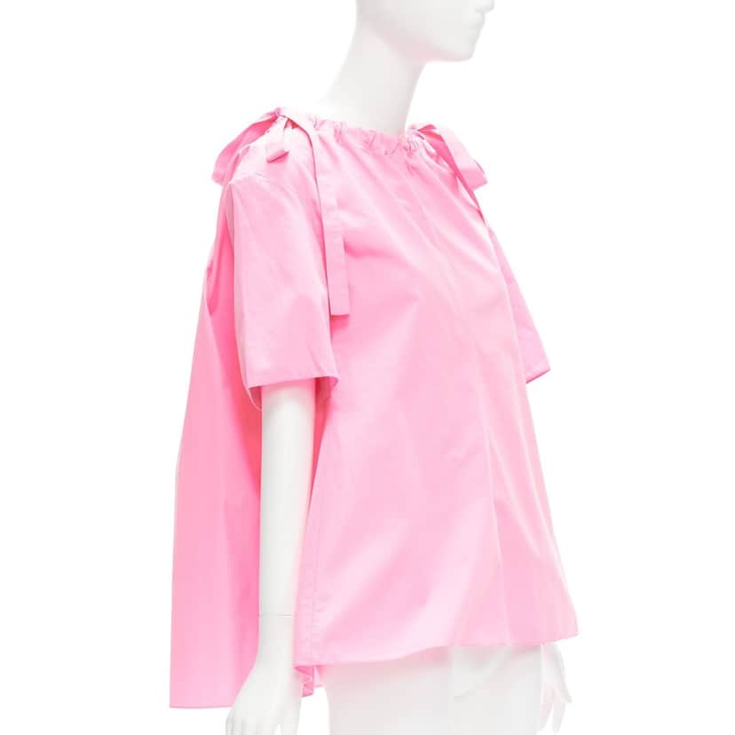 Marni Side Drawstring Top Pink Cotton Never worn - Front View