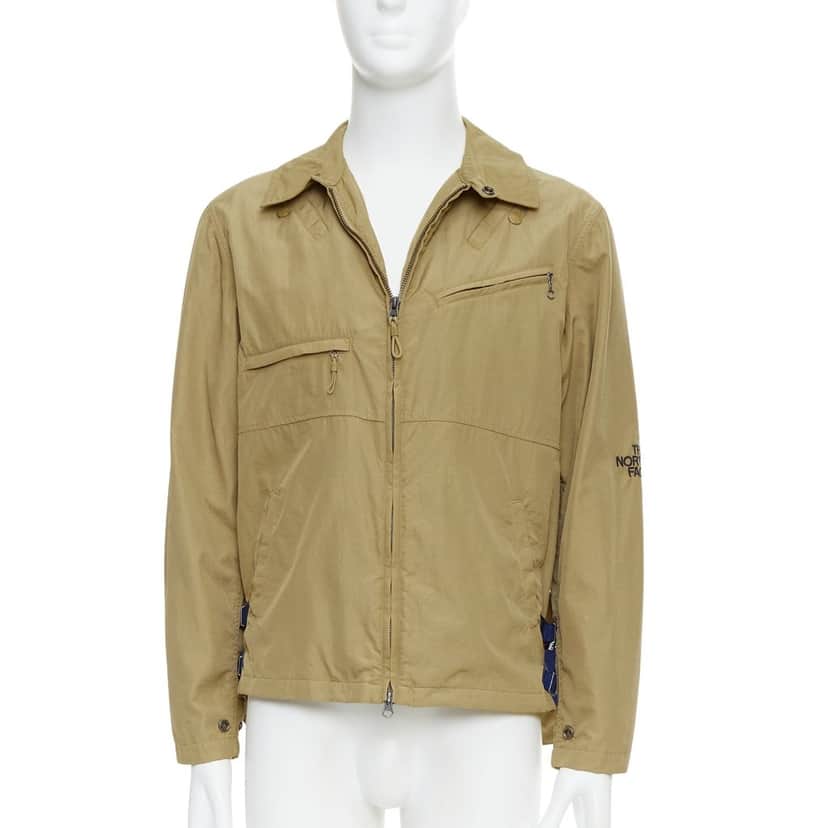 The North Face Blue Trim Windbreaker Khaki Very good condition - Front View
