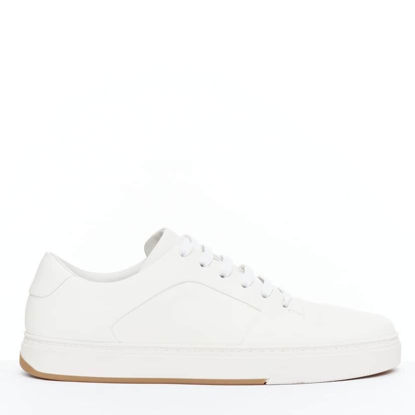 Bottega Veneta Minimal Lace Sneakers White Leather Very good condition - Front View